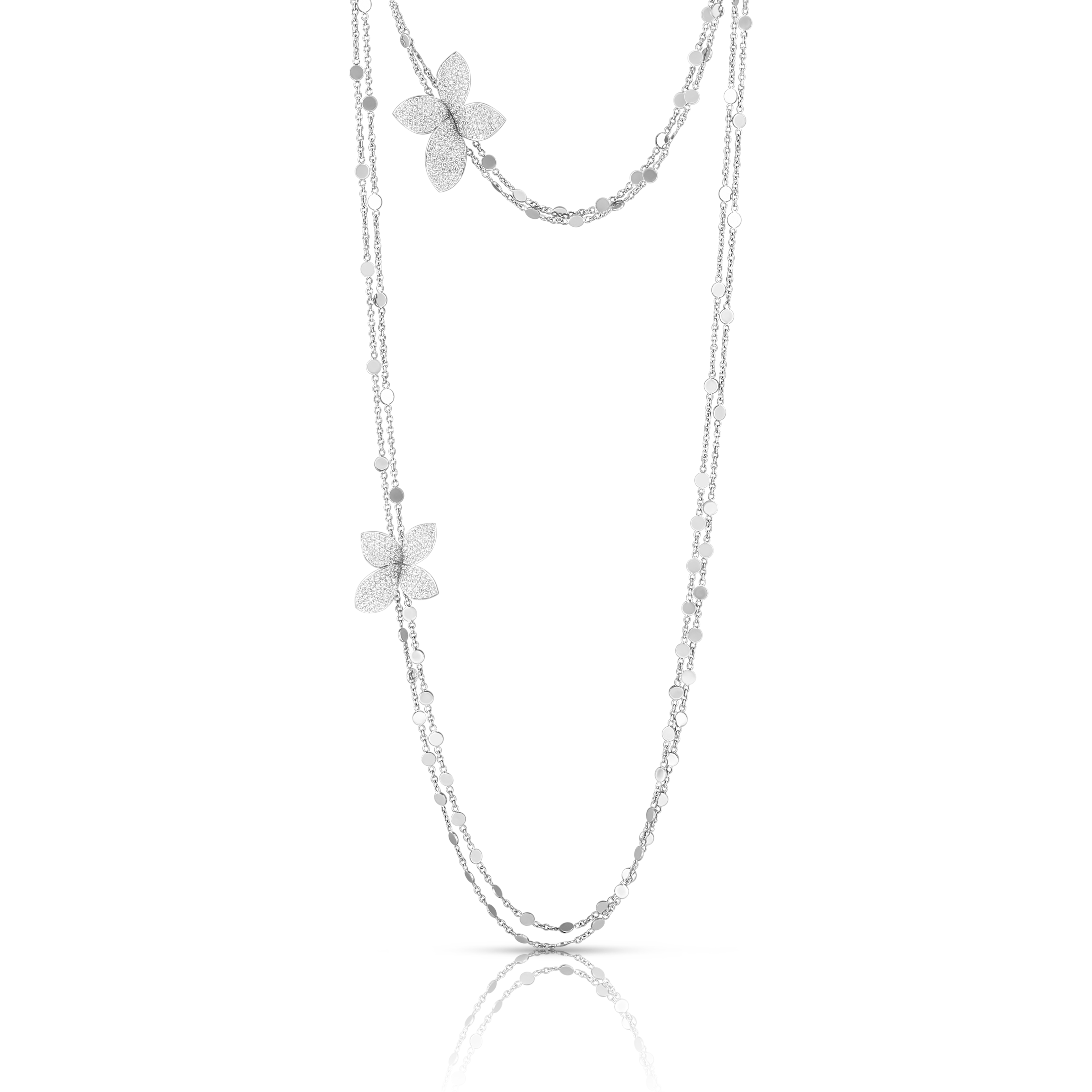 Giardini Segreti Sautoir in 18k White Gold with Diamonds.