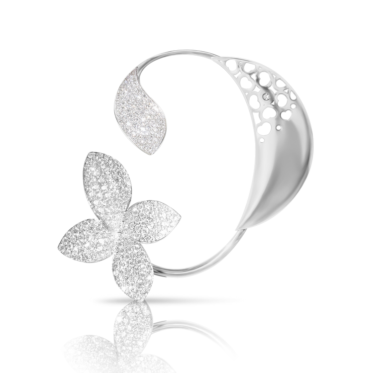 Giardini Segreti Ear Cuff in 18k White Gold with Diamonds.