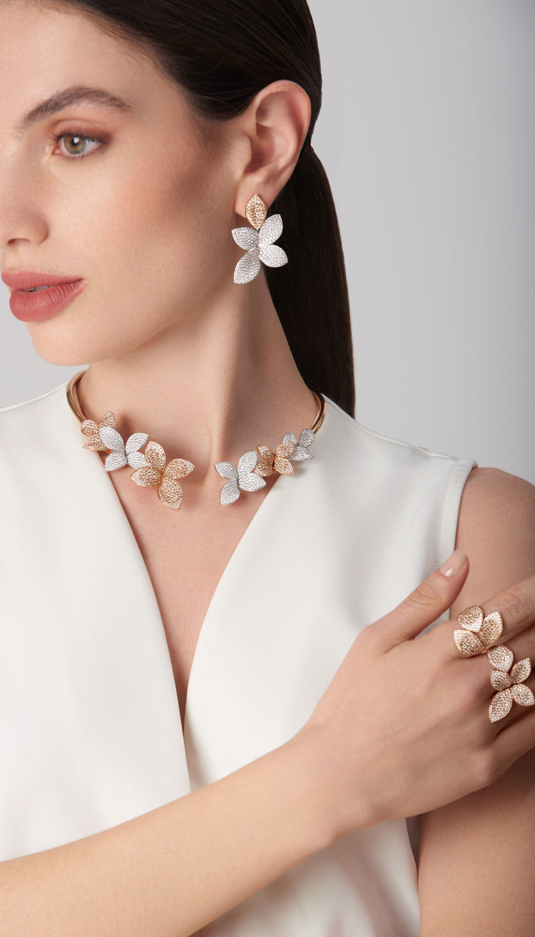 Giardini Segreti Earrings: 18k White and Rose Gold | Pasquale Bruni Giardini Segreti Earrings: 18k White and Rose Gold | Pasquale Bruni