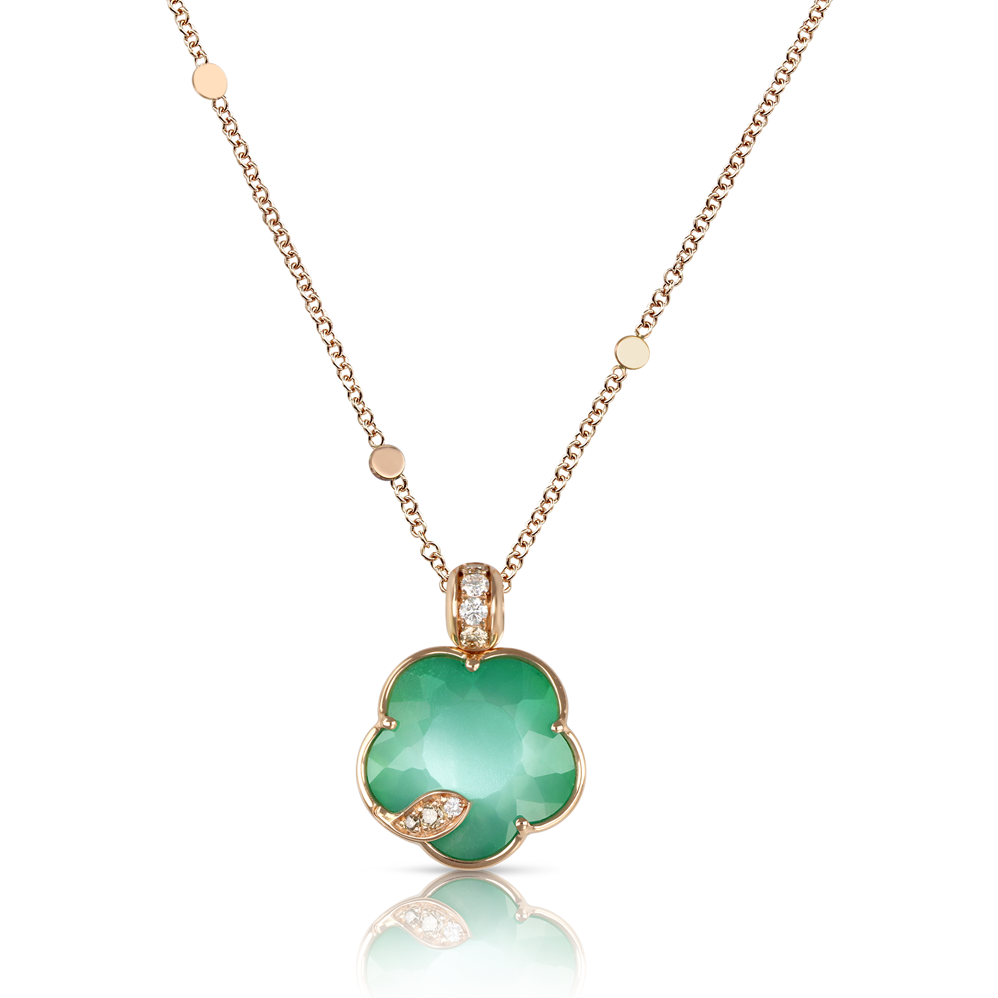 Collier de pierre verte en agate Collier de pierre verte en agate