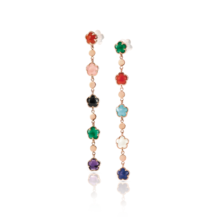 Navachi - Orecchini Placcati In Oro 18 K, Smaltati, In Cristallo, A Navachi - Orecchini Placcati In Oro 18 K, Smaltati, In Cristallo, A