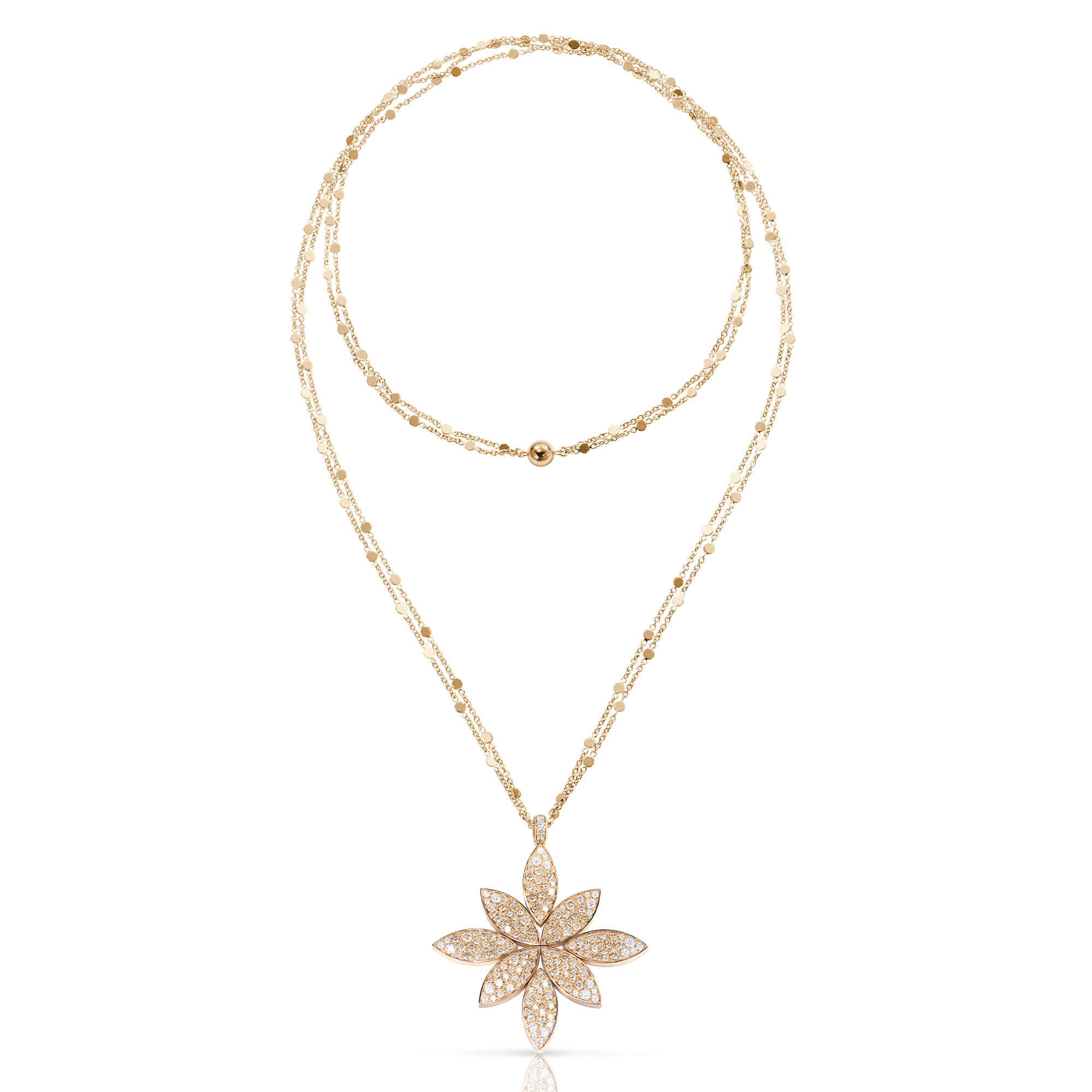 Necklace in 18k Rose Gold with Diamonds.