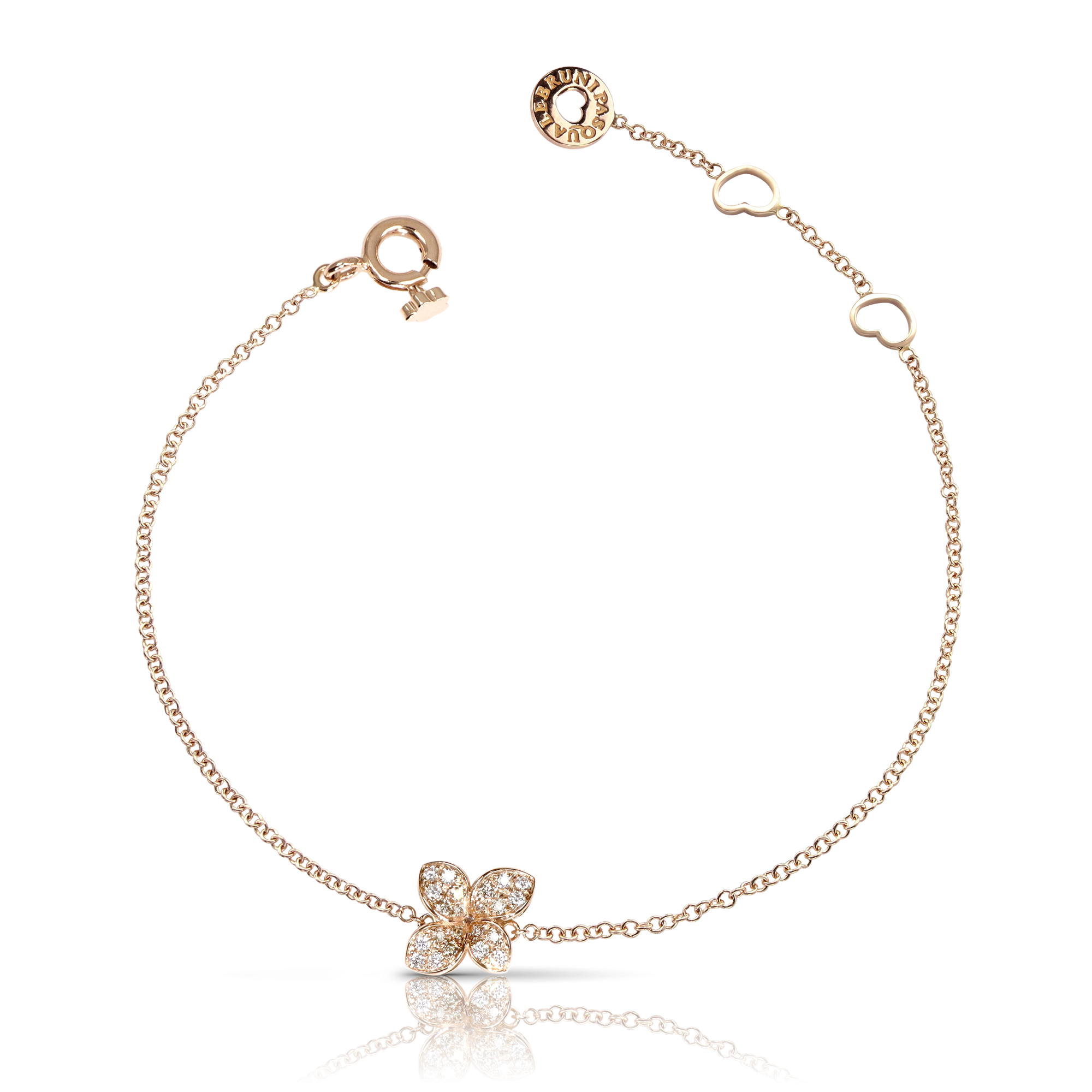 Bracelet in 18k Rose Gold with Diamonds.