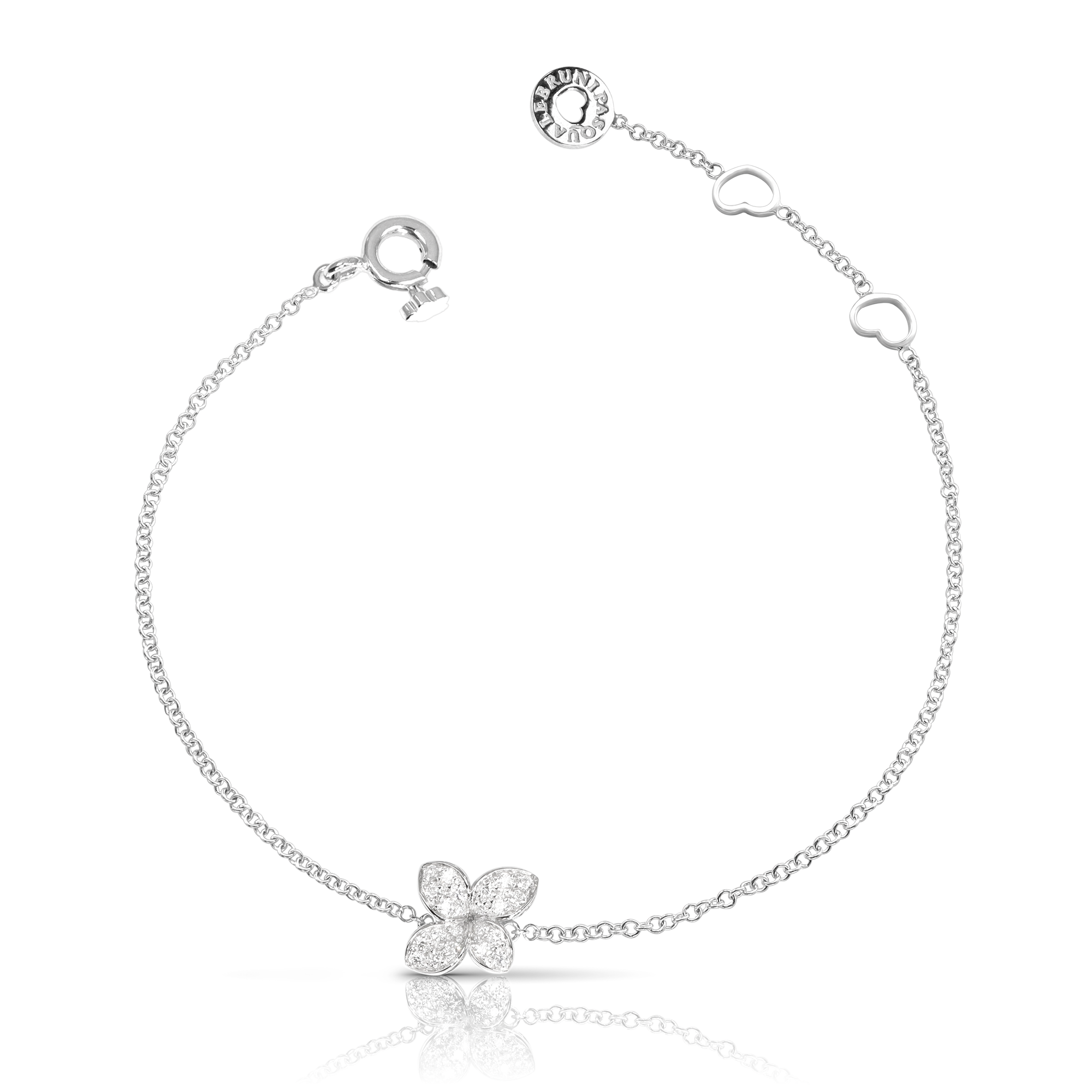 Bracelet in 18k White Gold with White Diamonds.