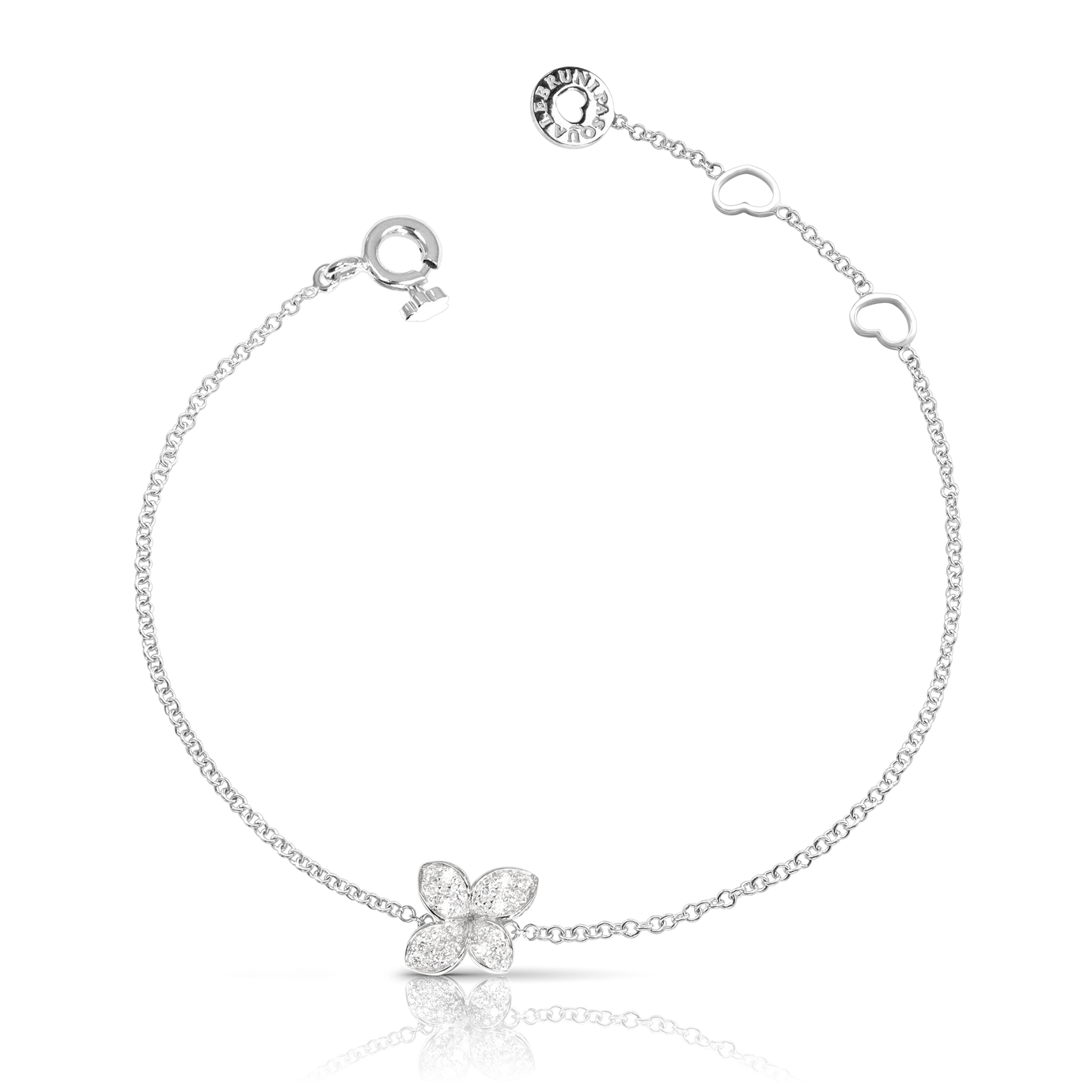 Bracelet in 18k White Gold with White Diamonds.