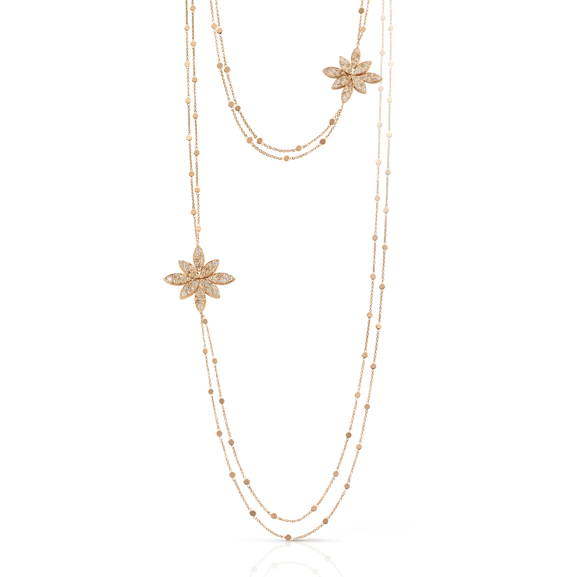 Sautoir in 18k Rose Gold with Diamonds.