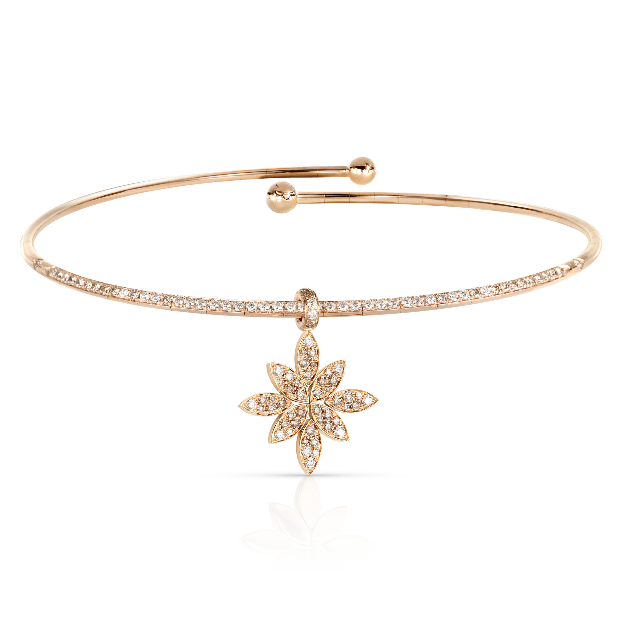 Choker in 18k Rose Gold with Diamonds.
