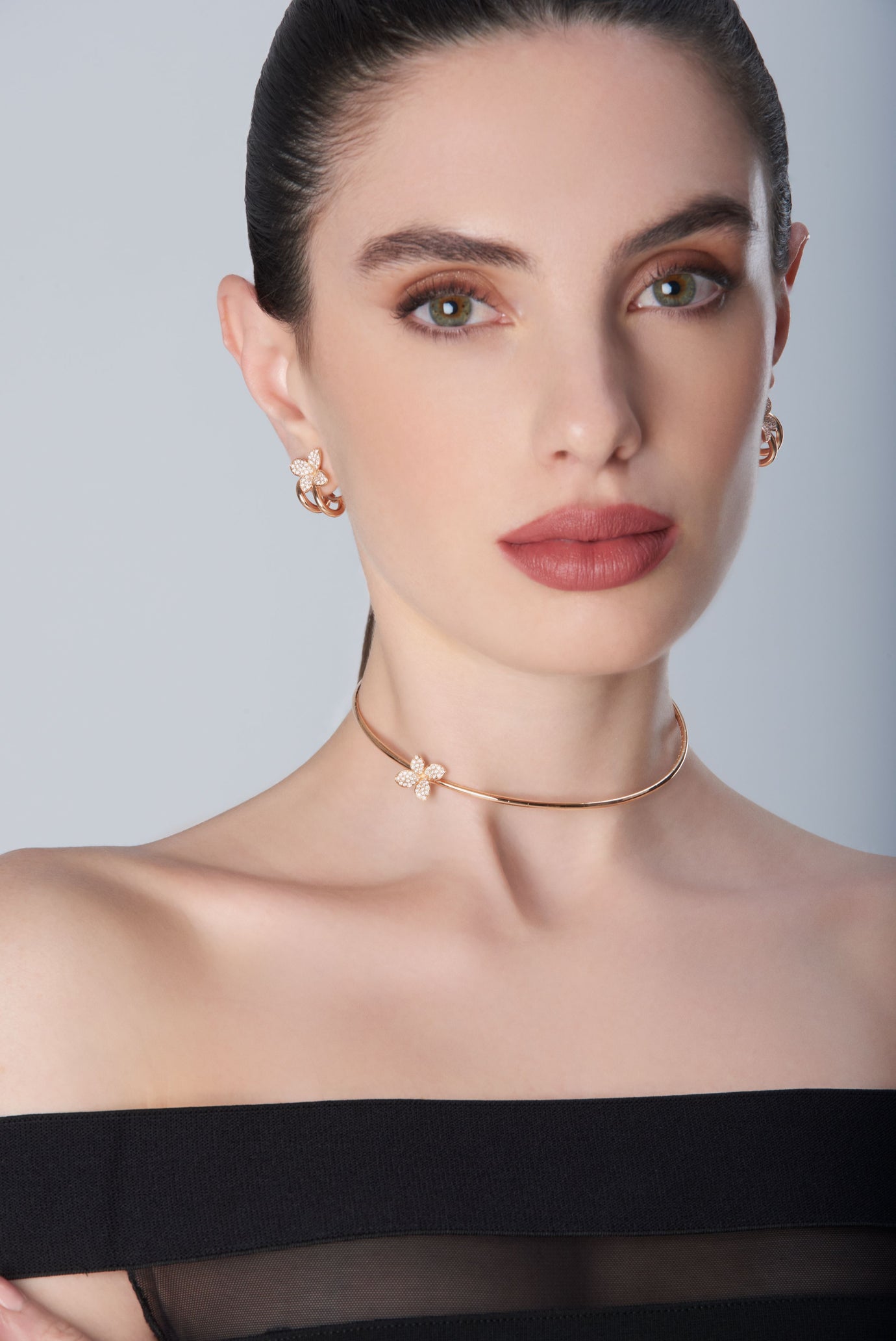Petit Garden Choker in 18k Rose Gold & White Diamonds | Pasquale Bruni Petit Garden Choker in 18k Rose Gold & White Diamonds | Pasquale Bruni