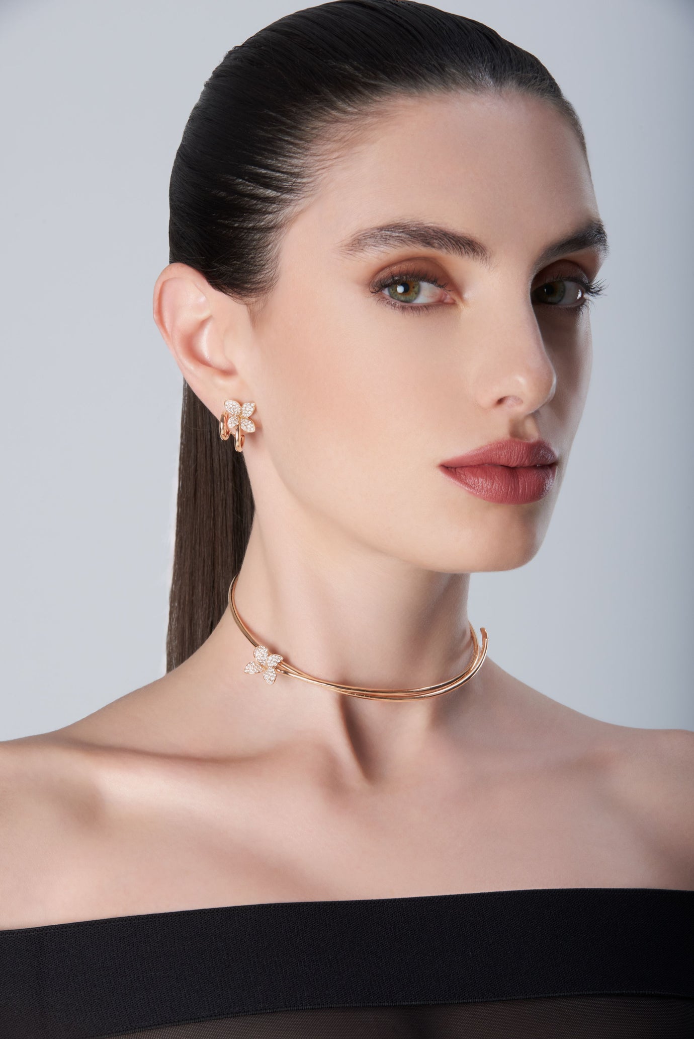 Petit Garden Earrings in 18k Rose Gold & White Diamonds | Pasquale Bruni Petit Garden Earrings in 18k Rose Gold & White Diamonds | Pasquale Bruni