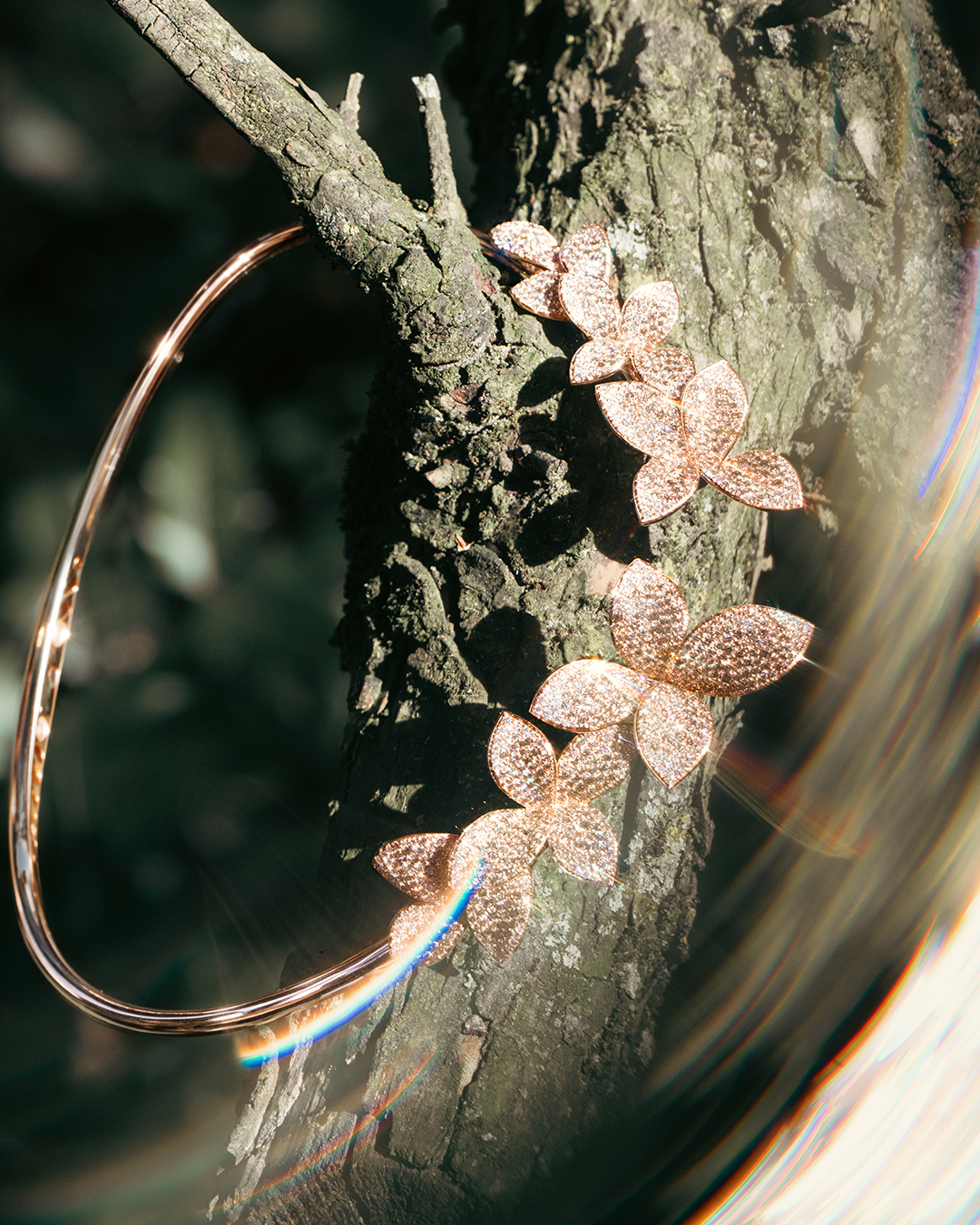 Collier in 18k rose gold with diamonds
