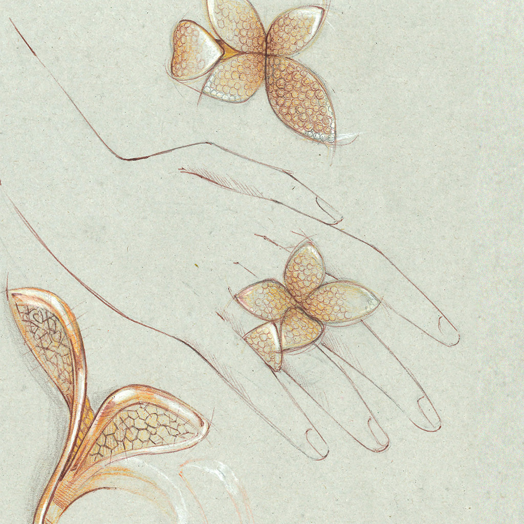 Sketch with Giardini Segreti collection.