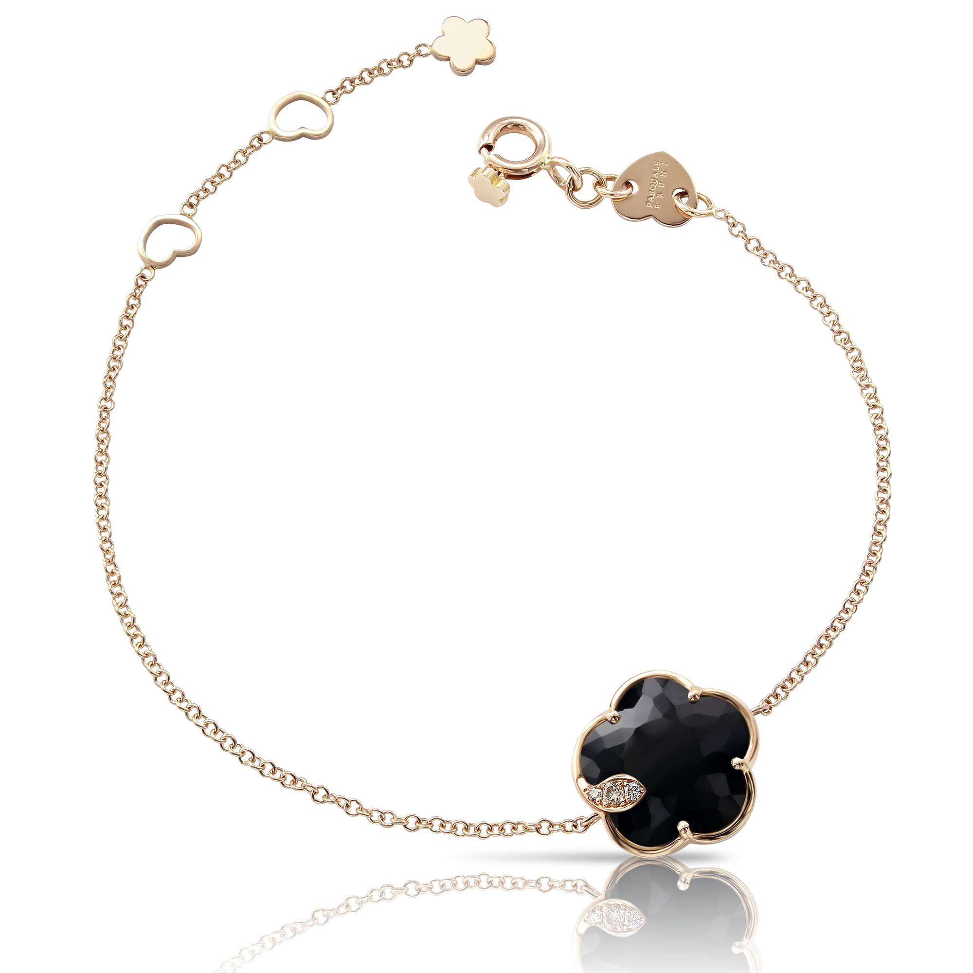 saai deuropening Omgeving Petit Joli Bracelet: 18k Rose Gold, Onyx & Diamonds | Pasquale Bruni