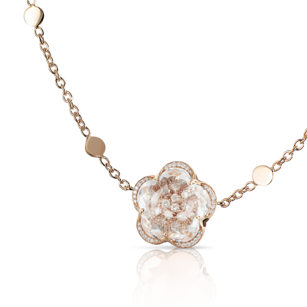 Bon Ton Necklace: 18k Gold, Rock Crystal & Diamonds | Pasquale Bruni