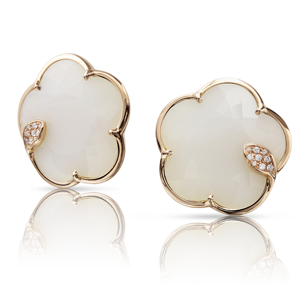 Ton Joli Earrings: Agate, Mother of Pearl & Diamonds | Pasquale Bruni