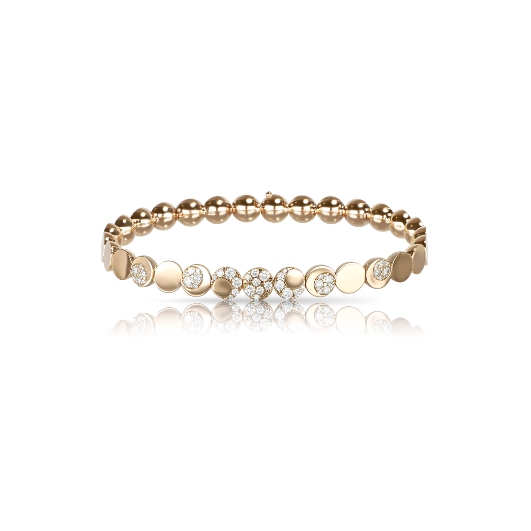 Diamond Half Tennis Style Bracelet with Clasp | 14K Yellow or White Gold |  Fine Jewelry | Design House